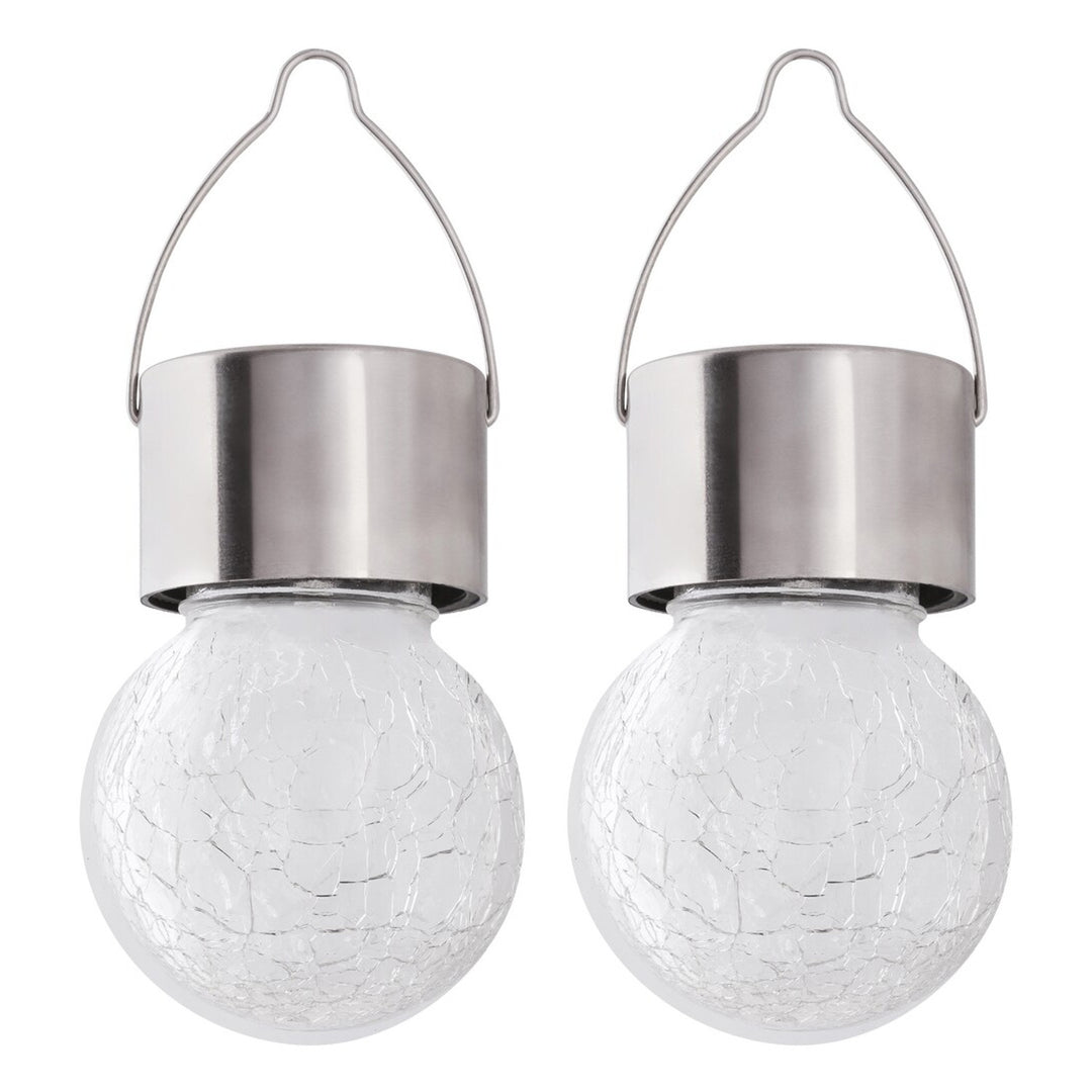 Rabalux Yola solarna lampa, 1 lm, IP44, satenski krom finiš, 0,06 W LED, 7850, 2 komada