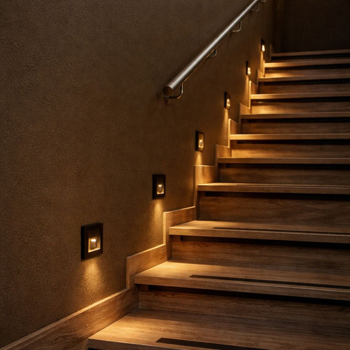 Lunca 1W IP20 LED lampa, crna, 3000, 4500, 6500 K, senzor pokreta, senzor svjetla, 77197, 2 komada