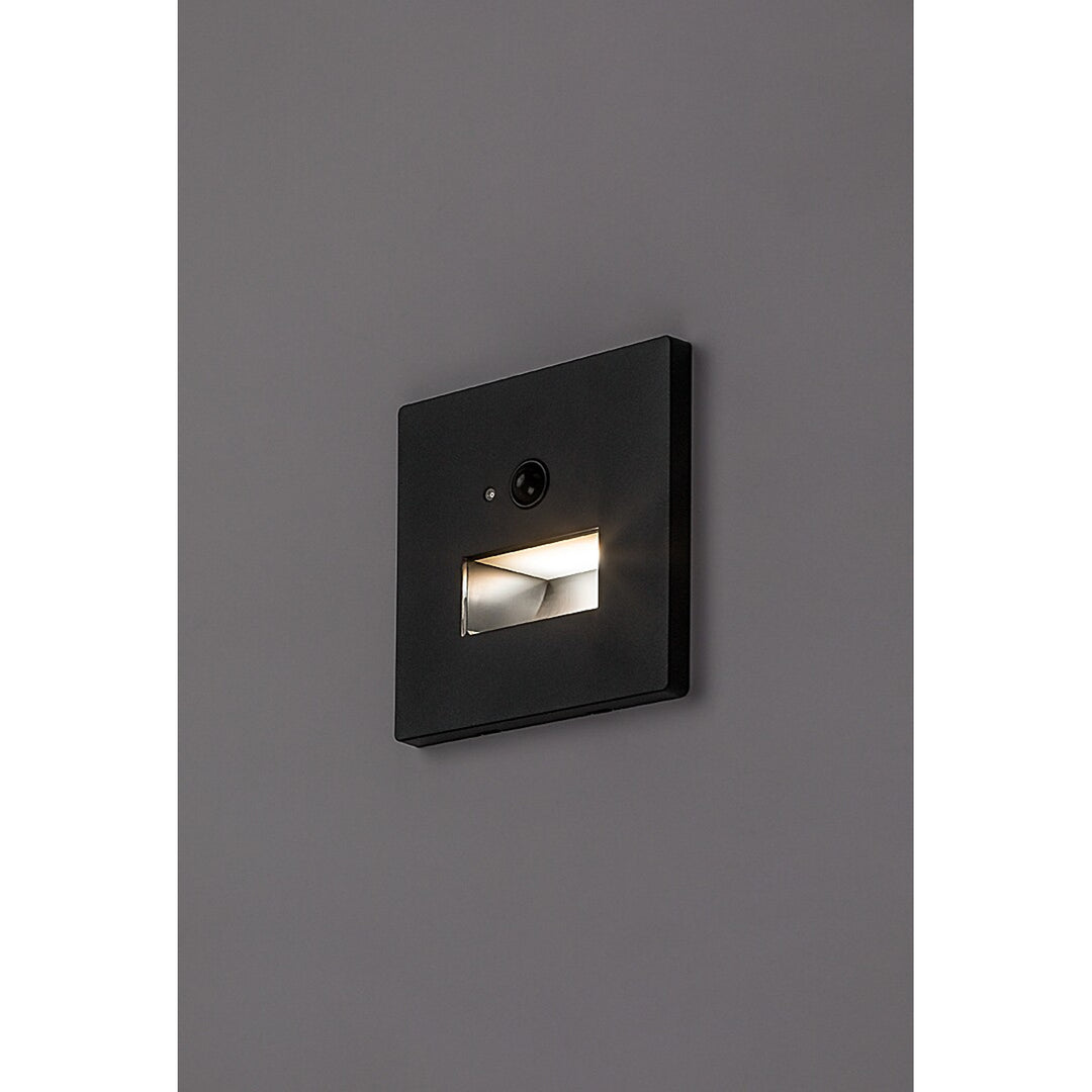 Lunca 1W IP20 LED lampa, crna, 3000, 4500, 6500 K, senzor pokreta, senzor svjetla, 77197, 4 komada