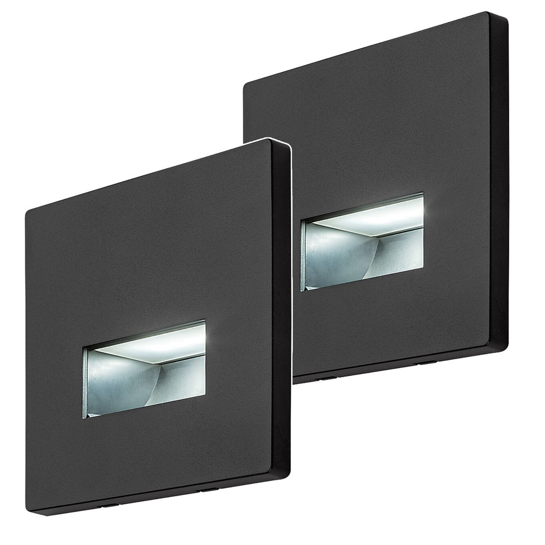 Lunca LED lampa, 1 W, IP20, crna, podesiva boja svjetla: 3000, 4500, 6500 K, 77195, 2 komada