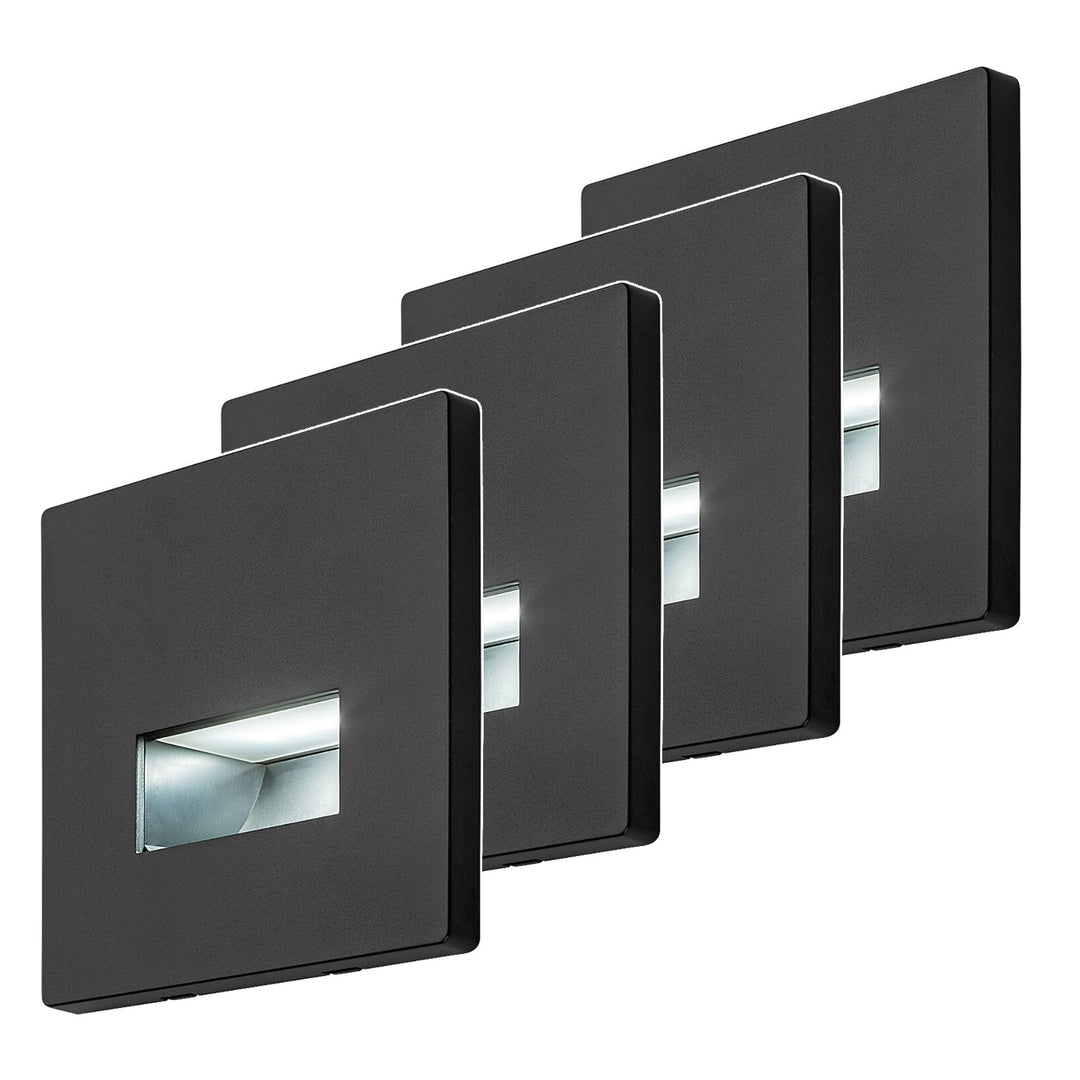 Lunca LED lampa, 1 W, IP20, crna, podesiva temperatura boje: 3000, 4500, 6500 K, 77195, 4 komada