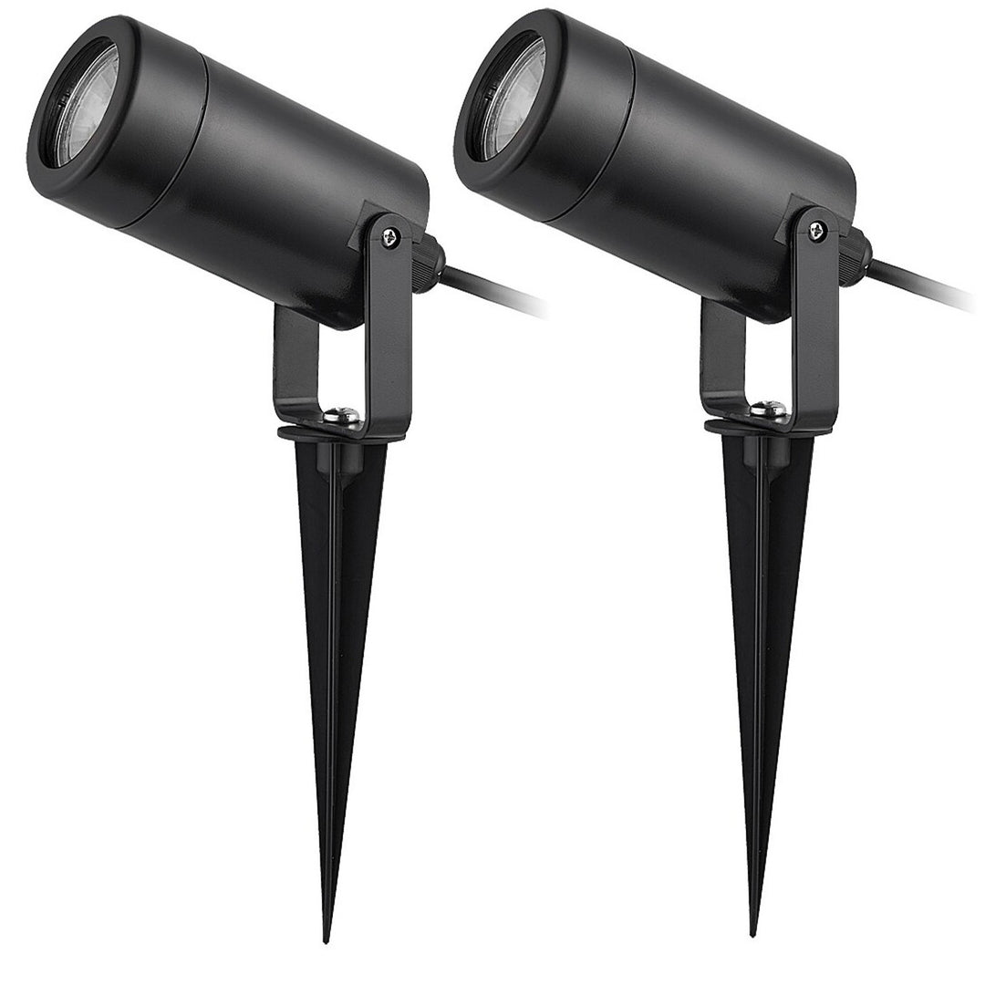 Rabalux Krobia podna lampa, IP65, crna, GU10 grlo, max 4W, 7814, 2 komada