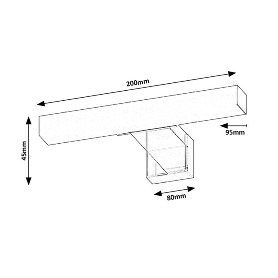 Rabalux Oliro LED 4W crna kupaonska svjetiljka, IP44, 4000 K, 75050