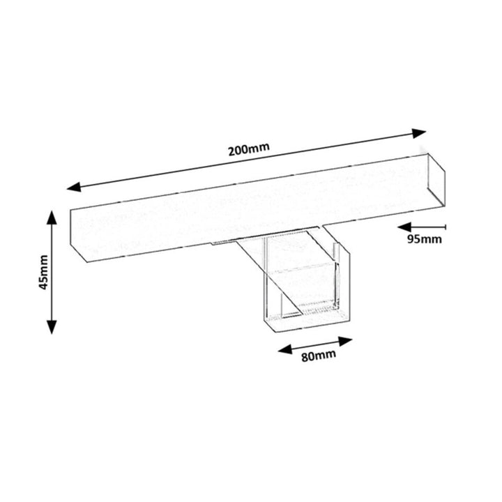 Rabalux Oliro LED 4W crna kupaonska svjetiljka, IP44, 4000 K, 75050