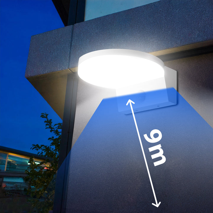 Maclean LED lampa s senzorom pokreta, PIR senzor pokreta, bijela, 15 W, IP65, 1560 lm, neutralno bijela boja (4000 K) MCE344 W, 2 komada