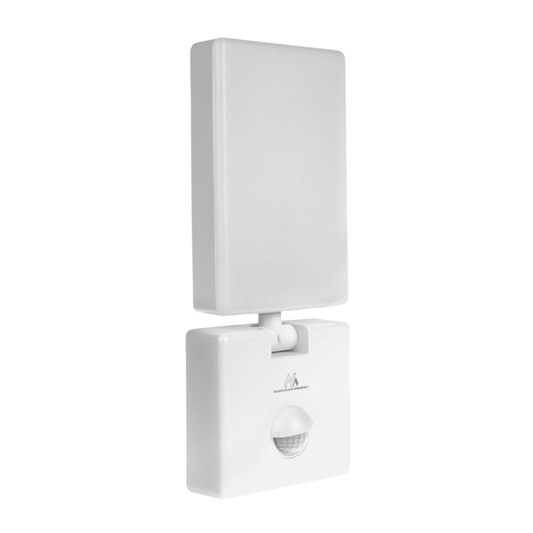 Maclean LED lampa s senzorom pokreta, PIR senzor pokreta, bijela, 10 W, IP65, 800 lm, neutralno bijela (4000 K) MCE516 W, 2 komada