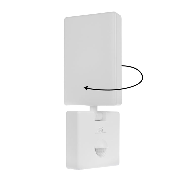 Maclean LED lampa s senzorom pokreta, PIR senzor pokreta, bijela, 10 W, IP65, 800 lm, neutralno bijela (4000 K) MCE516 W, 2 komada