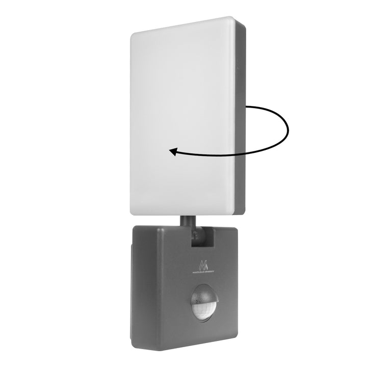 Maclean LED lampa s senzorom pokreta, PIR senzor pokreta, siva, 10 W, IP65, 800 lm, neutralno bijela (4000 K) MCE516 GR, 2 komada