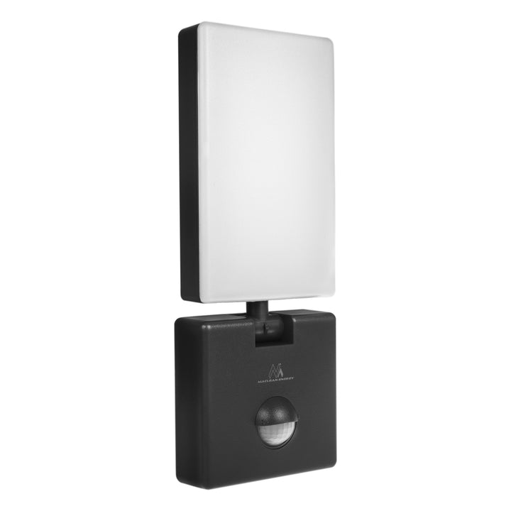 Maclean LED lampa s senzorom pokreta, PIR senzor pokreta, crna, 10 W, IP65, 800 lm, neutralno bijela (4000 K) MCE516 B, 2 komada