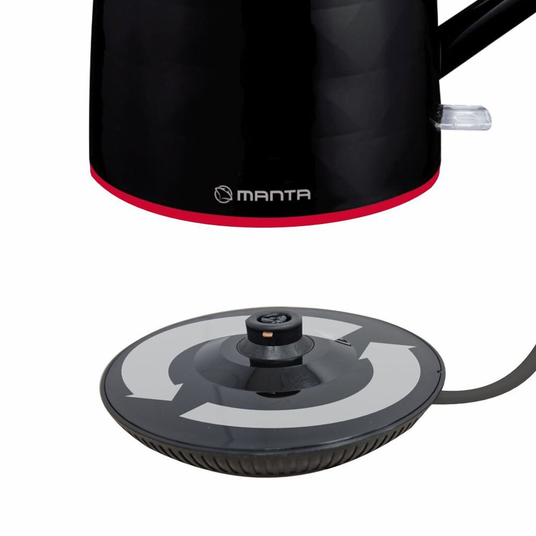 Manta ORISA 1.7L 2200W bežični električni kuhalo za vodu, crno