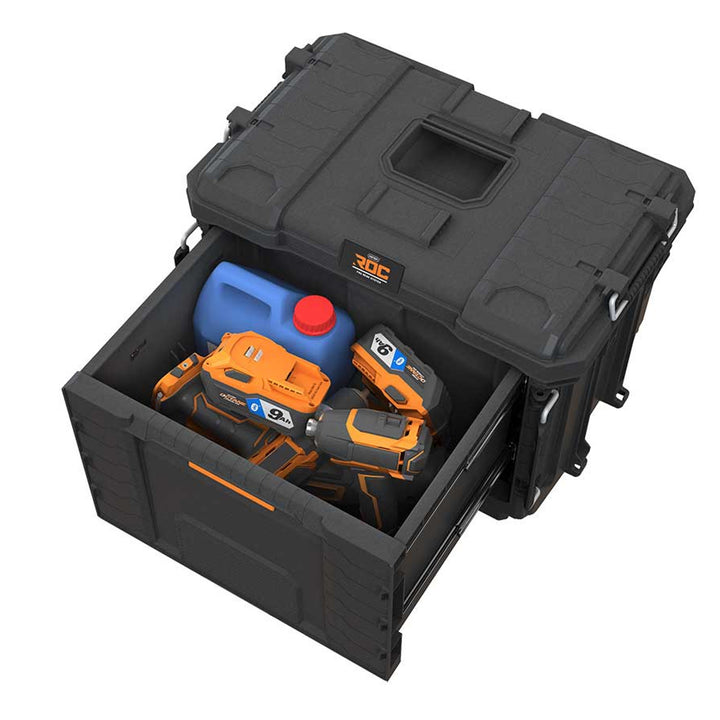 Keter ROC Pro Gear 2.0 XL kutija za alate, s jednim velikim ladicom, transportnom bravom, za zidnu montažu, modularni dizajn, 271384