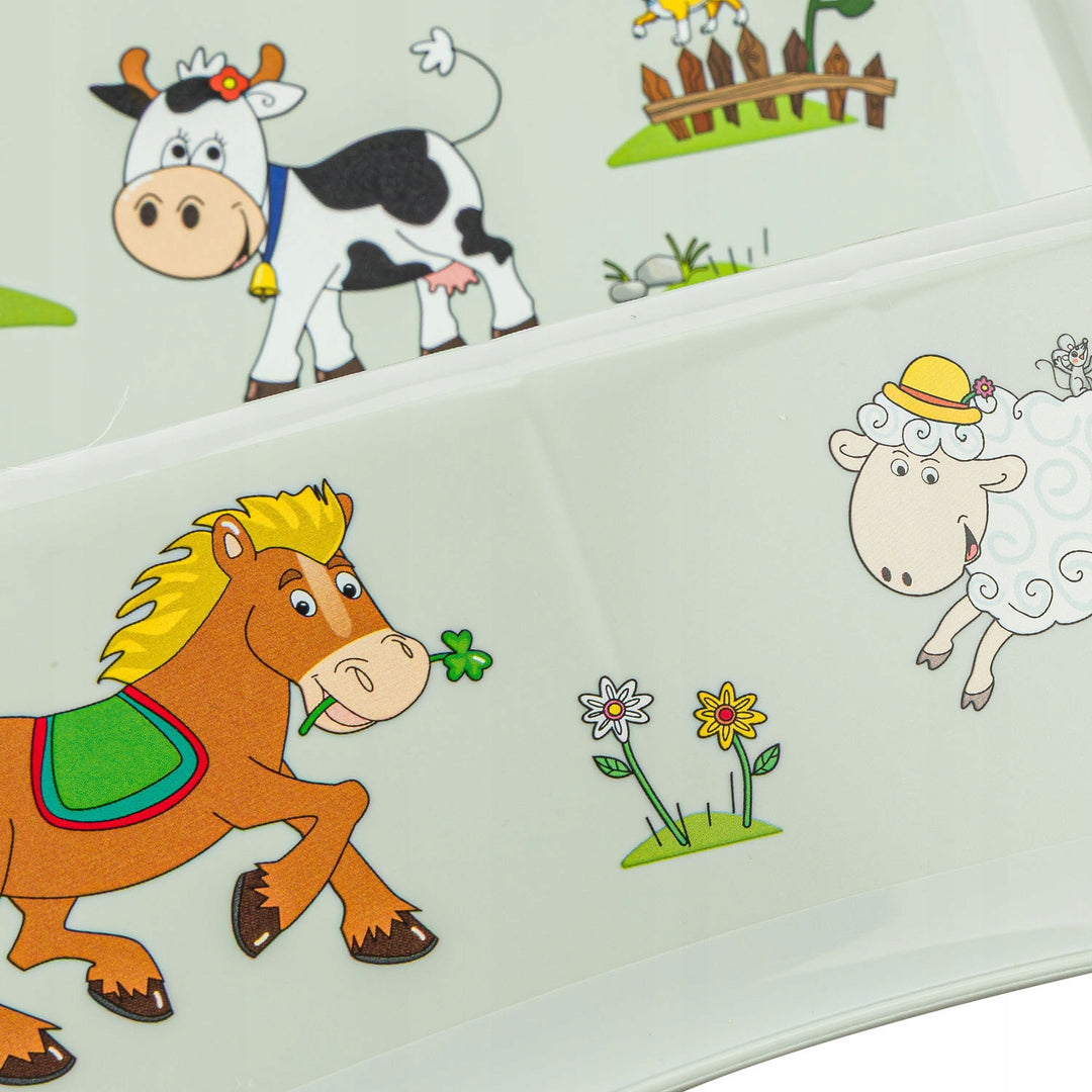 Keeeper dječja dvostupanjska ljestvica, s protukliznom površinom, kolekcija "Funny Farm", nosivost do 120 kg, 1003132006300