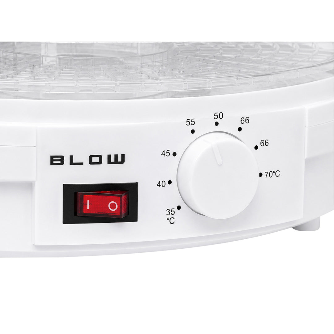 Dehidrator gljiva, povrća i voća Blow, 500 W, uključeno 6 pladnjeva, kontrola temperature 35–75 °C, 44–175