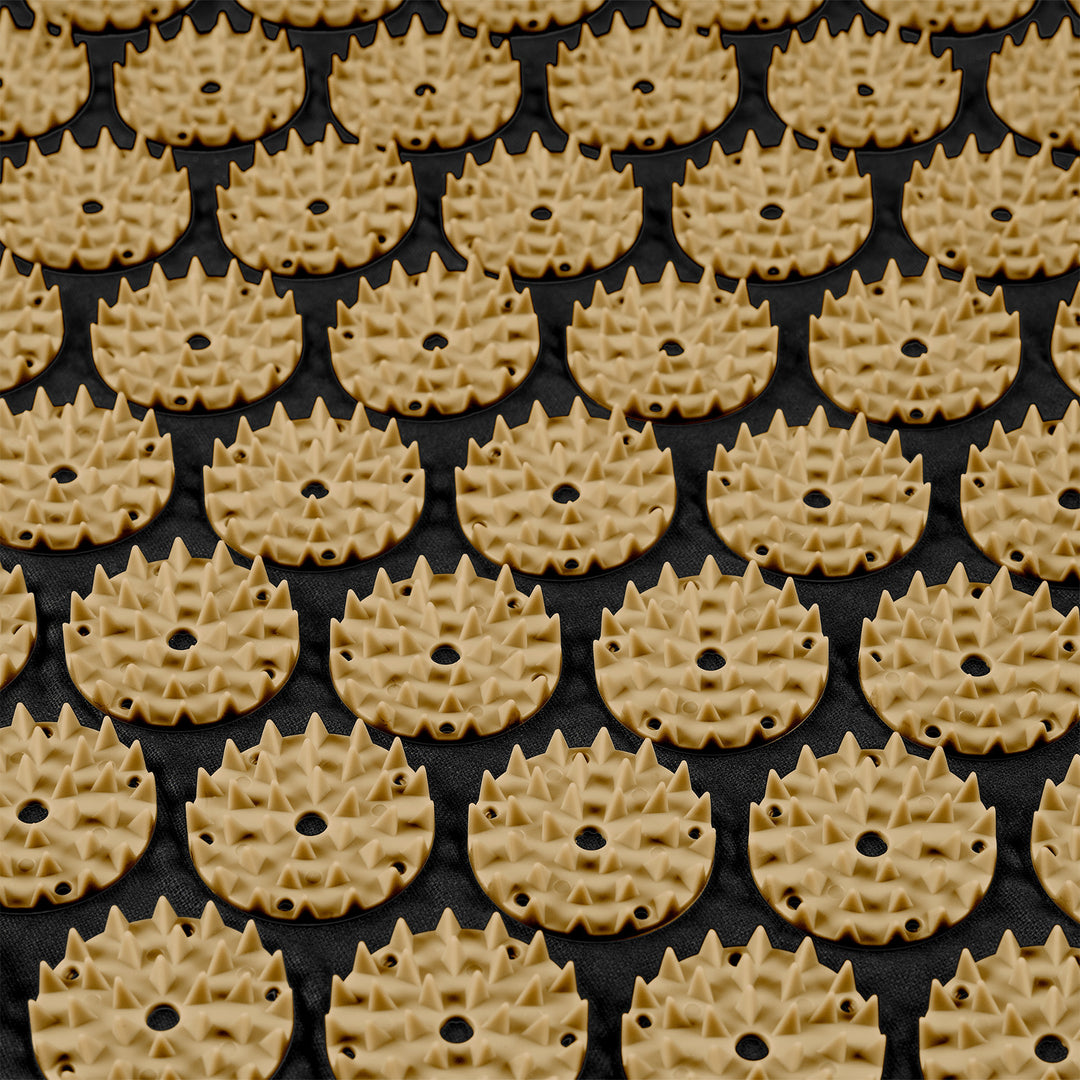 Mata za zdravlje s akupunkturnim bodljama i jastukom, 110x42 cm, XL, zlatne bodlje, Rebel Active