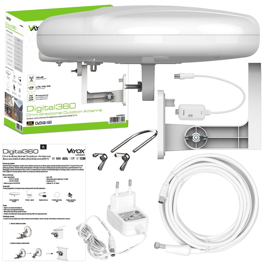 Digital360 4G LTE FM VHF UHF VA0024 Vayox vanjska antena