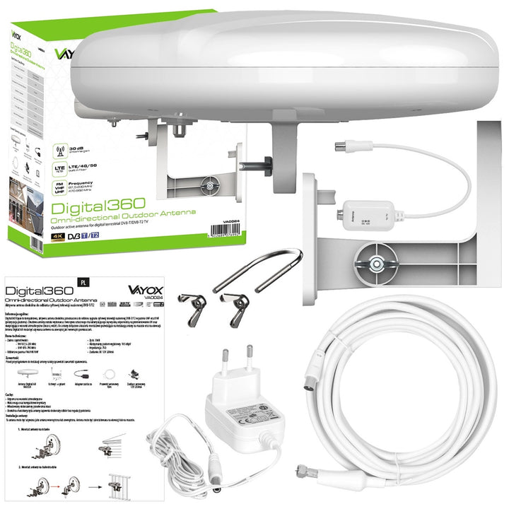 Digital360 4G LTE FM VHF UHF VA0024 Vayox vanjska antena