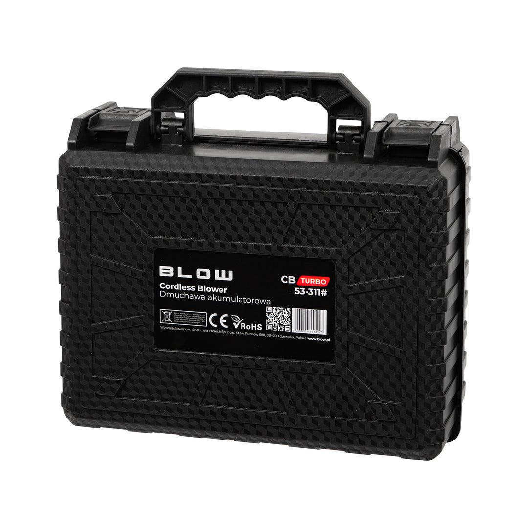 BLOW 21V CB TURBO bežični puhač, 130.000 o/min, 2,4 Ah, torbica za nošenje