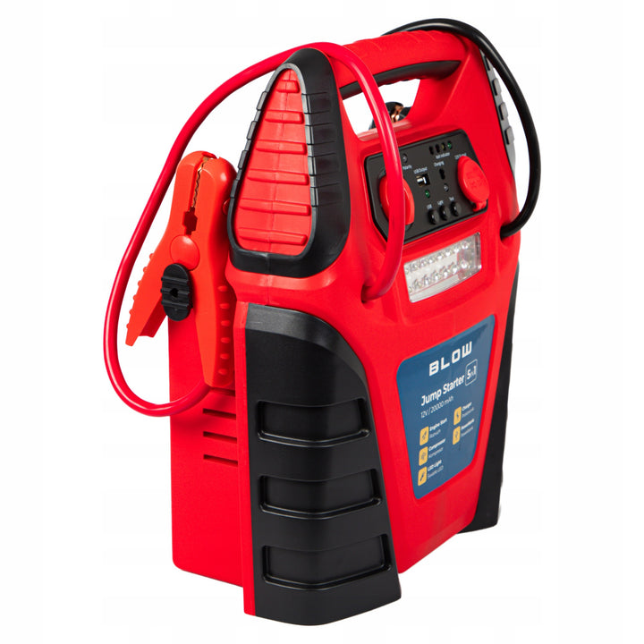 5-u-1 kompresor za paljenje Blow, s kompresorom zraka, punjačem za akumulator i power bankom, akumulator 12 V 20.000 mAh, struja: 400 A struja paljenja, 900 A vršna struja, opremljen osiguračem za preopterećenje, 81-210