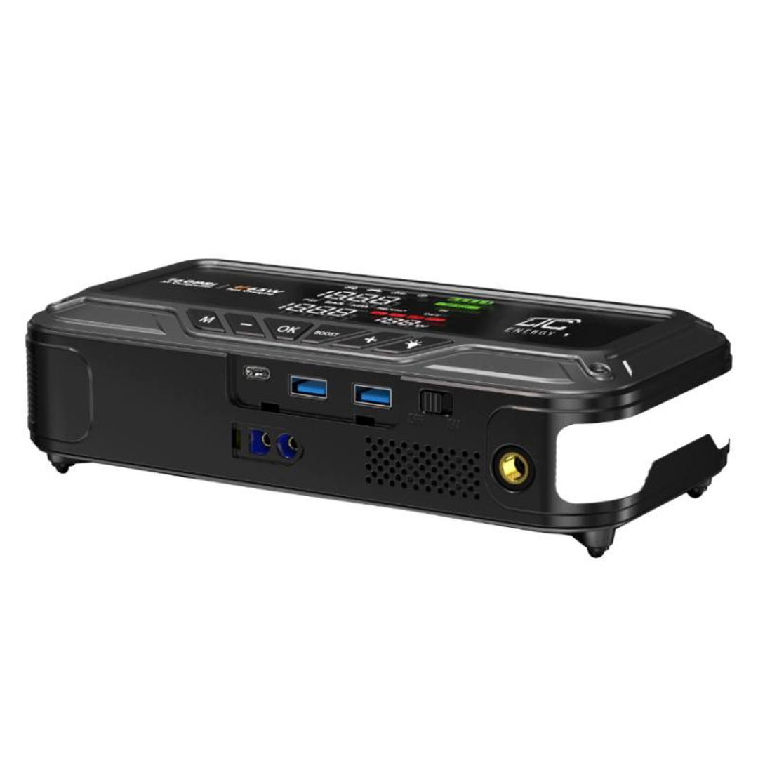 LTC Jump Starter, 12.000 mAh, s kompresorom, baterijskom lampom i power bankom, LCD zaslon, izlazna snaga 65 W, kablovi i torbica za nošenje uključeni, LXJS120