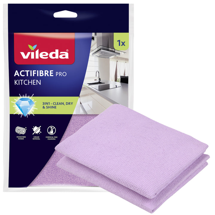 Vileda Actifibre Pro kuhinjski ručnik, 1 komad, mikrovlakna, PVA premaz, periv do 60 °C, 183303