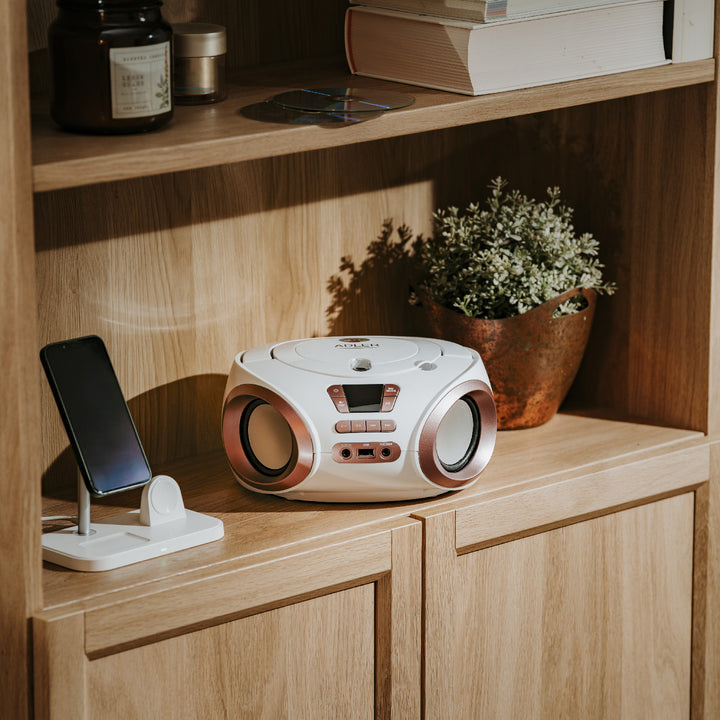 Boombox radio s CD/MP3, USB, FM radio, AUX, priključak za slušalice, Adler, AD 1181