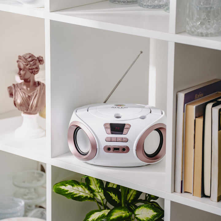 Boombox radio s CD/MP3, USB, FM radio, AUX, priključak za slušalice, Adler, AD 1181