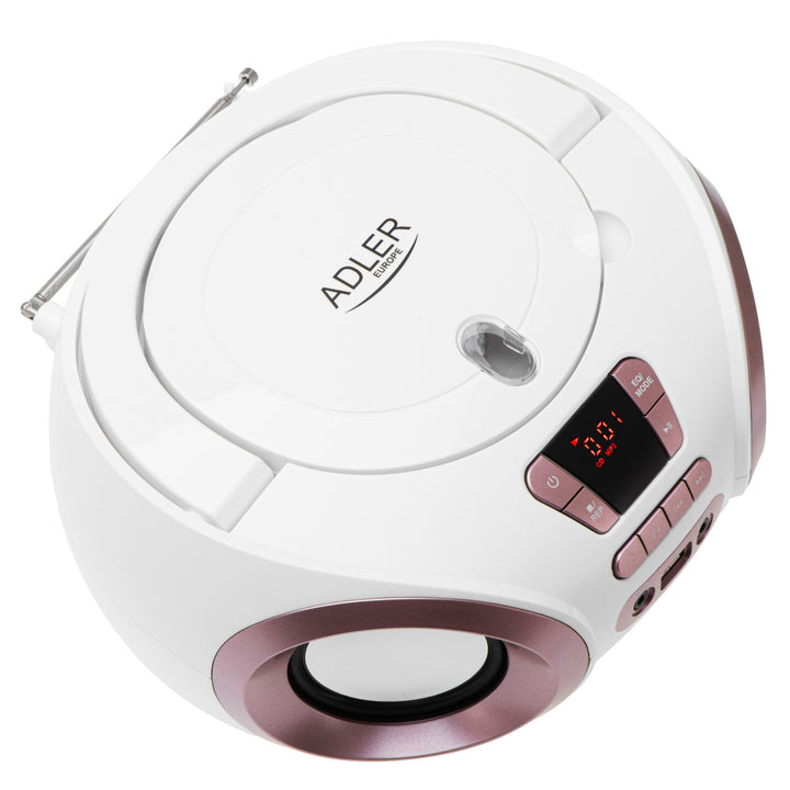 Boombox radio s CD/MP3, USB, FM radio, AUX, priključak za slušalice, Adler, AD 1181