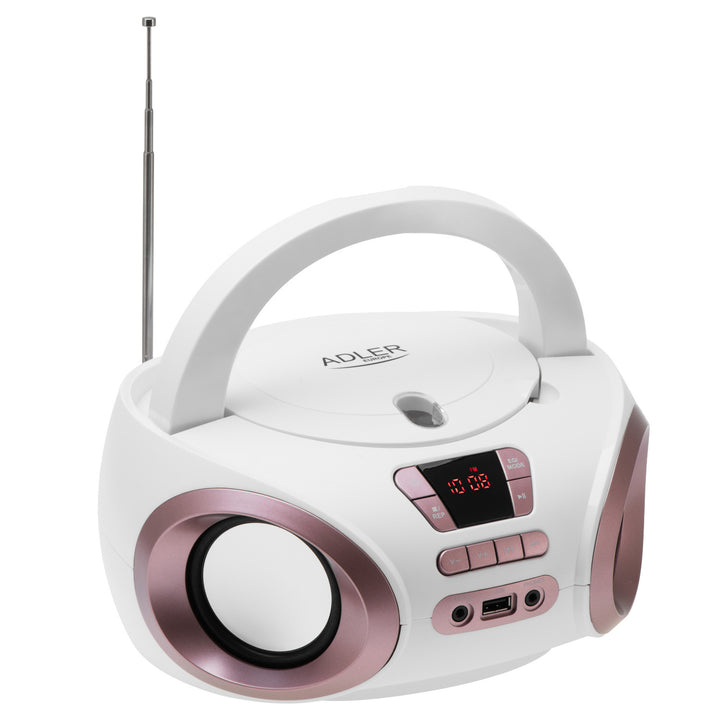 Boombox radio s CD/MP3, USB, FM radio, AUX, priključak za slušalice, Adler, AD 1181