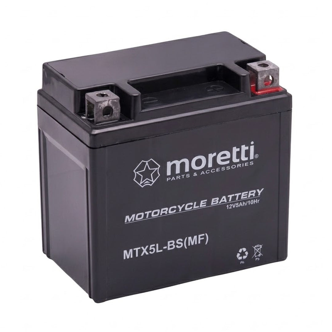 Moretti akumulator, 12 V, 5 Ah, AGM (gel), 70 A startna struja, AKUYTX5L-BSXMOR000
