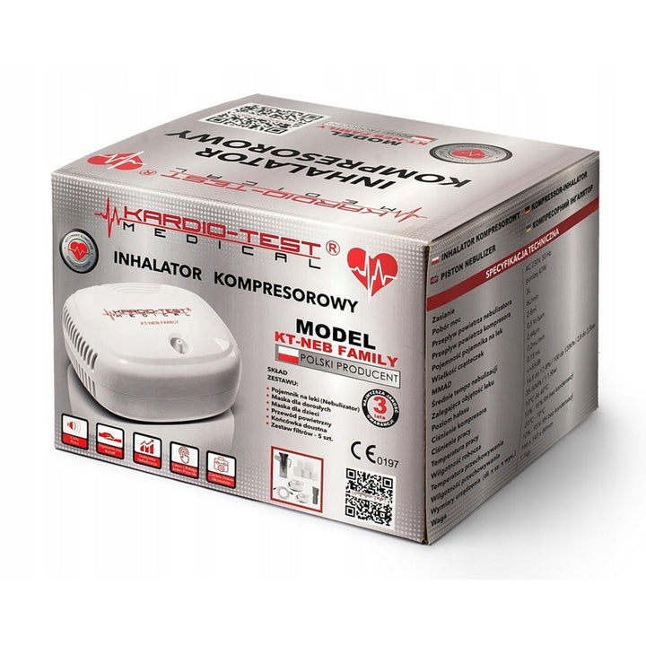 Kompresorski nebulizator, 2 maske za lice, KT-NEB FAMILY, Techmed