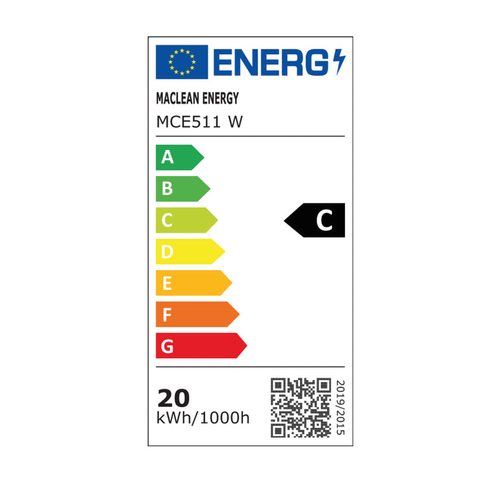 Maclean LED lampa, bijela, 20 W, IP65, 2750 lm, neutralno bijela (4000 K) MCE511 W, 2 komada