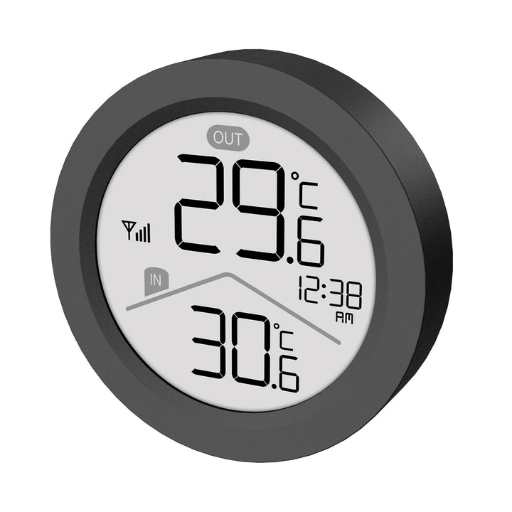 GreenBlue bežična vremenska stanica, unutarnja/vanjska temperatura, sat, izbor °C ili °F, domet do 60 m, crna, GB162 B + 4x Varta Industrial AAA alkalne baterije