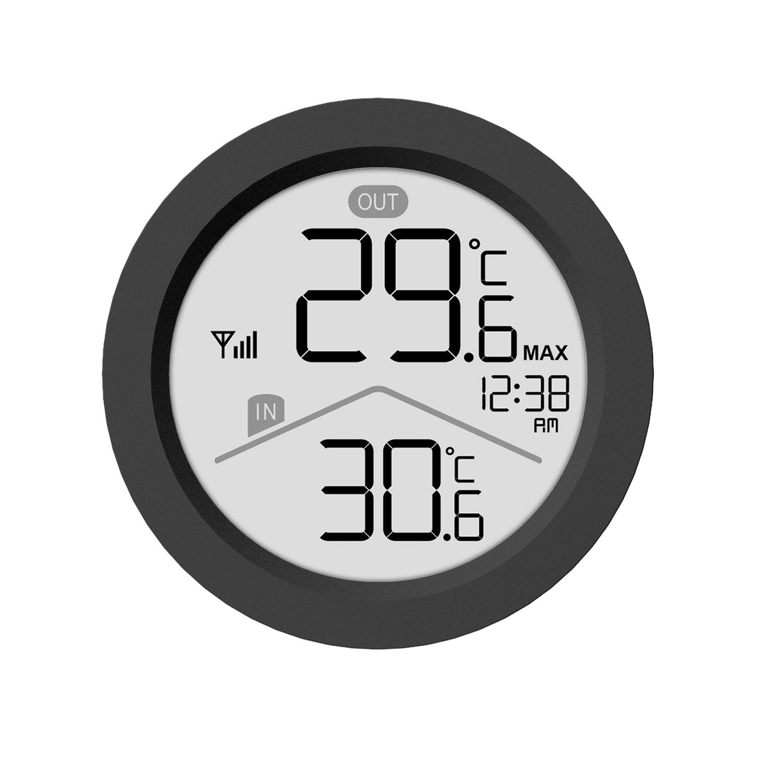 GreenBlue bežična vremenska stanica, unutarnja/vanjska temperatura, sat, izbor °C ili °F, domet do 60 m, crna, GB162 B + 4x Varta Industrial AAA alkalne baterije