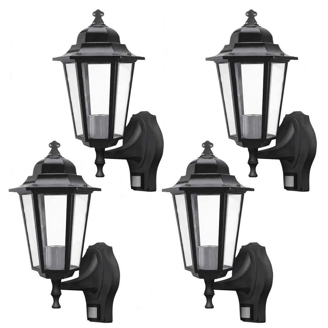 Rabalux zidna svjetiljka, vanjska, senzor pokreta, IP43, E27, max 60W, crna, Velence, 4 komada
