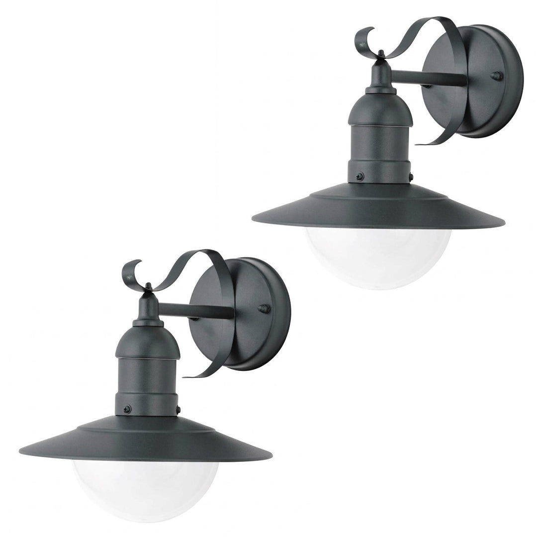 Rabalux zidna svjetiljka, vanjska, IP44, E27, max 60W, zelena, Oslo, 2 komada