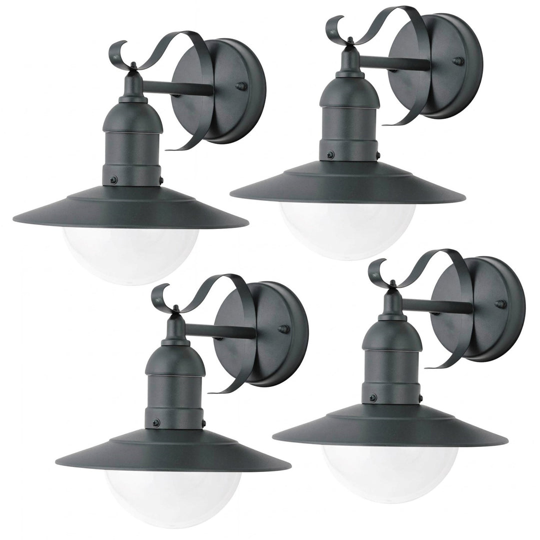 Rabalux zidna svjetiljka, za vanjsku upotrebu, IP44, E27, max 60W, zelena, Oslo, 4 komada