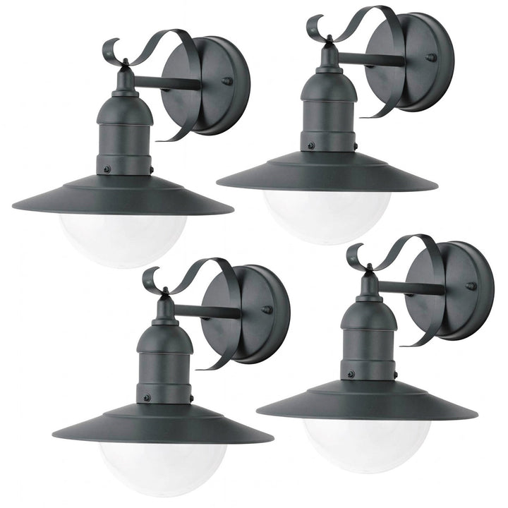 Rabalux zidna svjetiljka, za vanjsku upotrebu, IP44, E27, max 60W, zelena, Oslo, 4 komada
