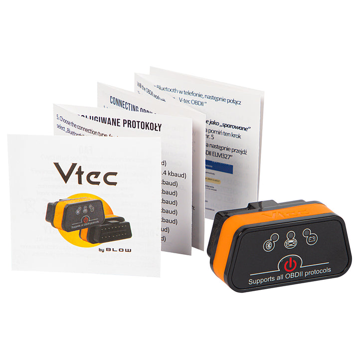 Vtec iTRON Blow OBD2 dijagnostički sučelje, Bluetooth 4.0, bežična komunikacija s ugrađenim računalom automobila, visoka kompatibilnost, 58-660