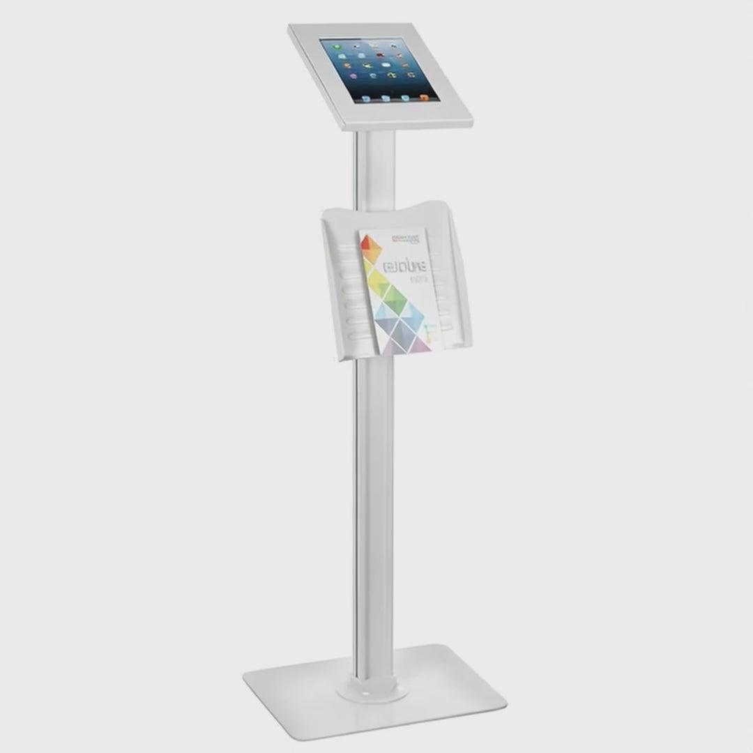 Maclean stalak za oglašavanje tableta, stojeći na podu s bravom, za 9,7"/10,2" iPad, 10,5" iPad Air/iPad Pro, 10,1" Samsung Galaxy Tab A (2019), MC-724