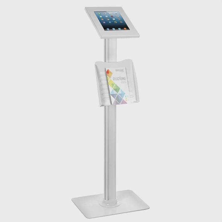 Maclean stalak za oglašavanje tableta, stojeći na podu s bravom, za 9,7"/10,2" iPad, 10,5" iPad Air/iPad Pro, 10,1" Samsung Galaxy Tab A (2019), MC-724