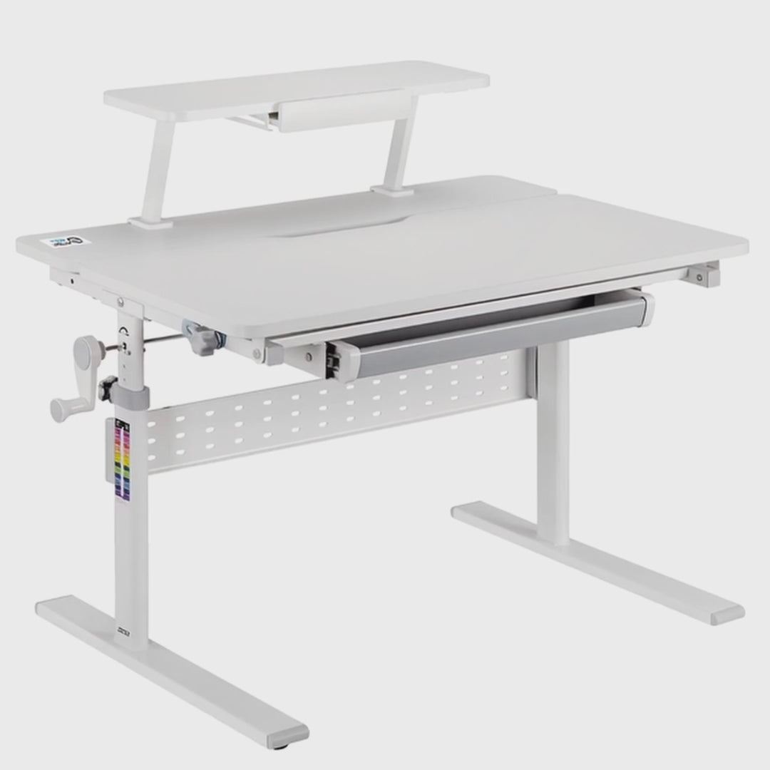 Dječji stol Ergo Office, podesive visine, sivi, max. 40 kg, 900 x 600 mm, ER-483