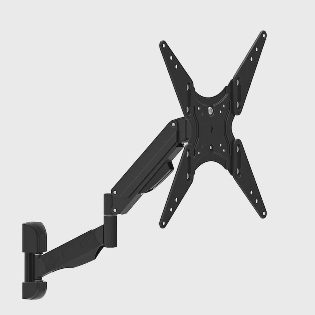 Maclean TV nosač za televizor ili monitor, plinski opružni mehanizam, 2 kraka, podešavanje visine 25 cm, 32"-55", 22 kg, crna, MC-784