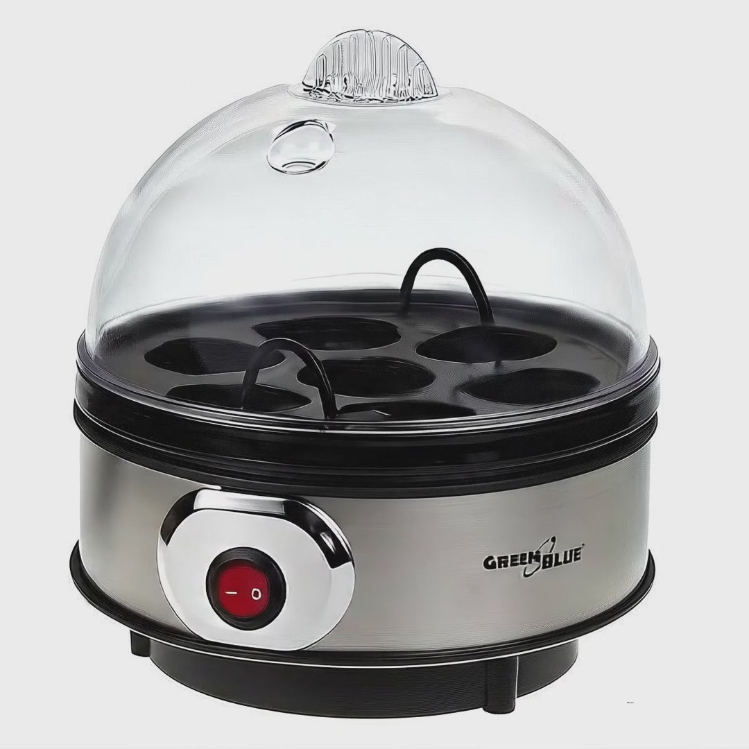 GreenBlue automatski kuhalo za jaja, snaga 400 W, za do 7 jaja, mjerna šalica, 220-240 V~, 50 Hz, GB572