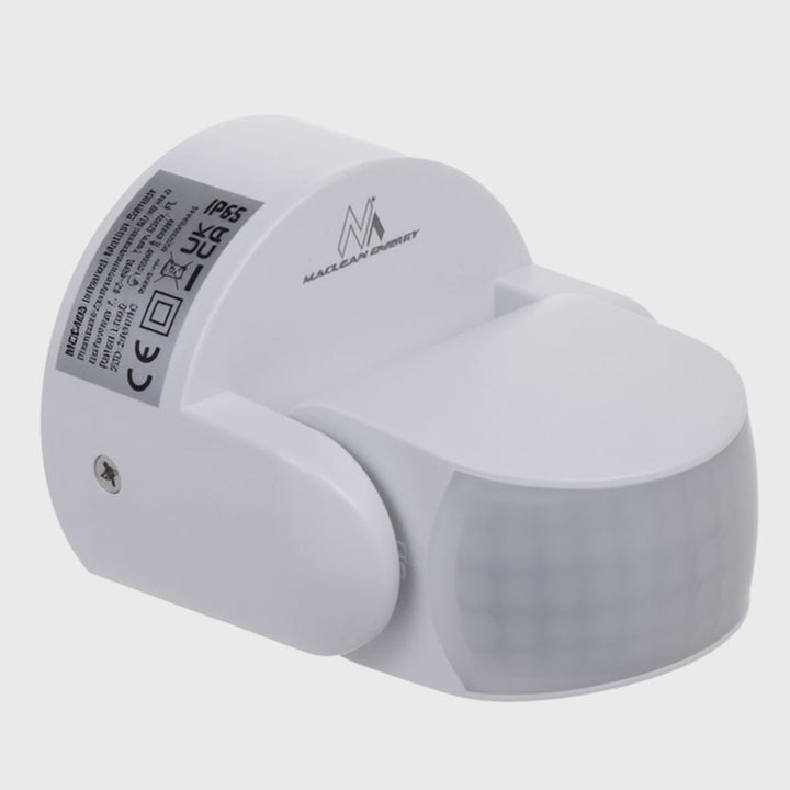 Maclean PIR senzor pokreta, infracrveni, IP65, bijeli, domet 12 m, maksimalno opterećenje 600/1200 W, MCE468 W