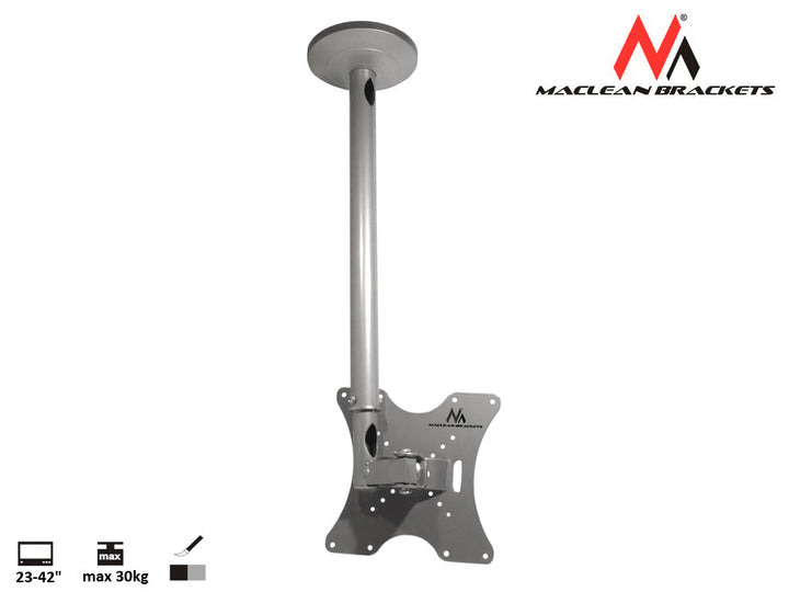 Maclean stropni držač za TV, 23-42", 30 kg, srebrni, MC-504A S