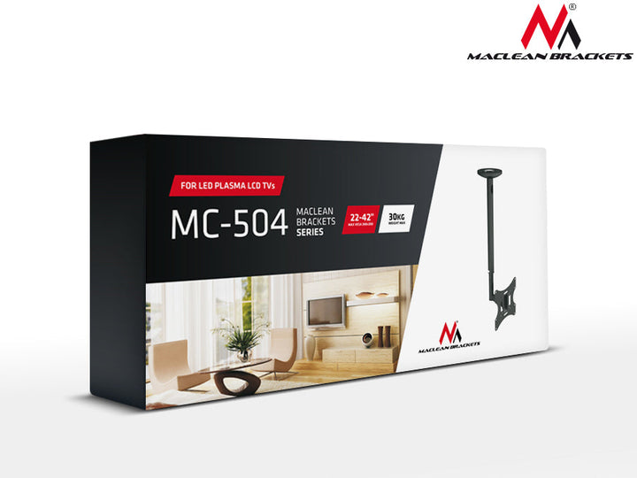 Maclean stropni držač za TV, 23-42", 30 kg, srebrni, MC-504A S