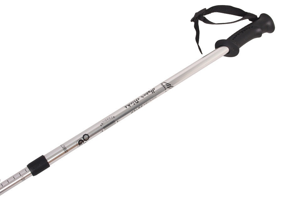 Aluminijski štapovi za nordijsko hodanje, 65–135 cm, teleskopski, srebrni