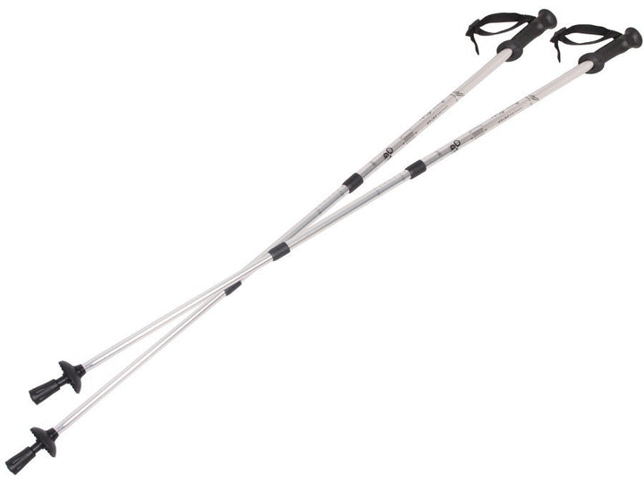 Aluminijski štapovi za nordijsko hodanje, 65–135 cm, teleskopski, srebrni