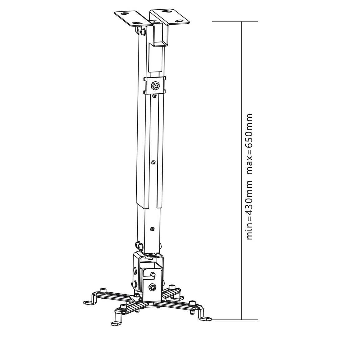 Maclean MC-581 nosač za projektor, 43–65 cm, 20 kg