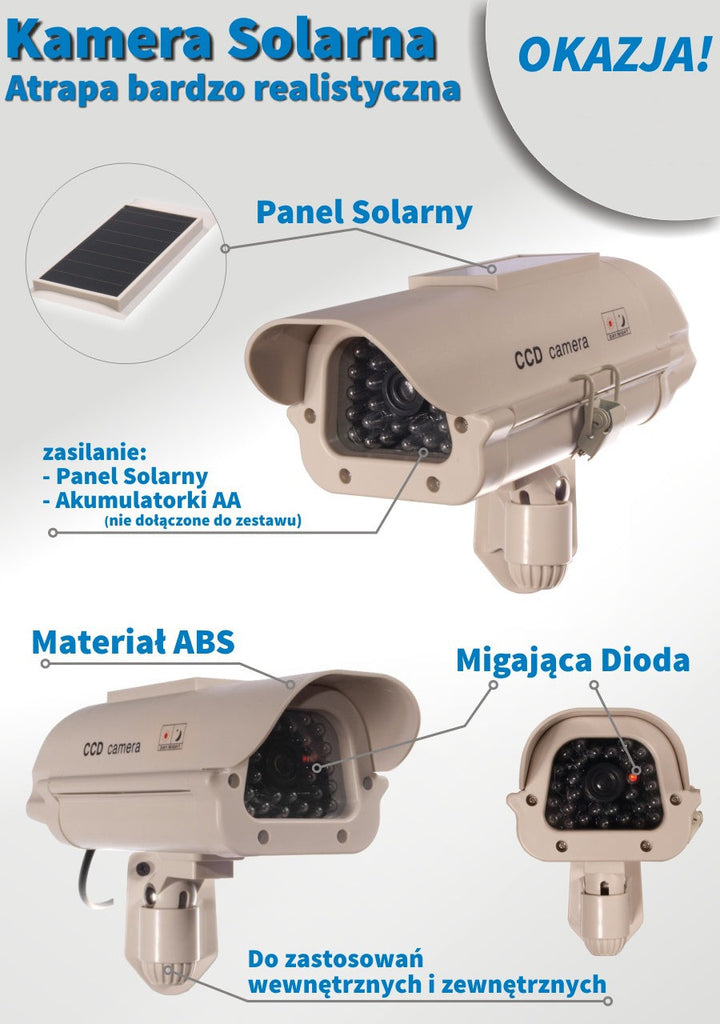 SOL1500 lažna kamera Solarni LED bljeskalica naljepnica besplatno
